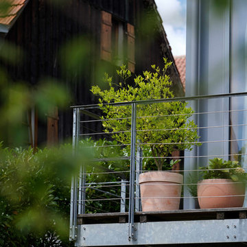 Moderne und offene Gartenanlage für ein Architektenhaus