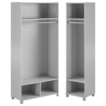 Home Square 2-Piece Set with 18" Wide and 36" Wide Mudroom Cabinet in Dove Gray