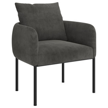 Upholstered Accent Chair, Charcoal