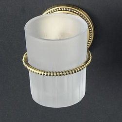 Cristal et Bronze 4170 Etoile de Paris Wall Mounted Glass Holder with Satin Glas - Products