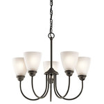 Kichler Lighting - Kichler Lighting 43638NI Jolie - Five Light Chandelier - Shade Included: TRUE* Number of Bulbs: 5*Wattage: 100W* BulbType: A19* Bulb Included: No
