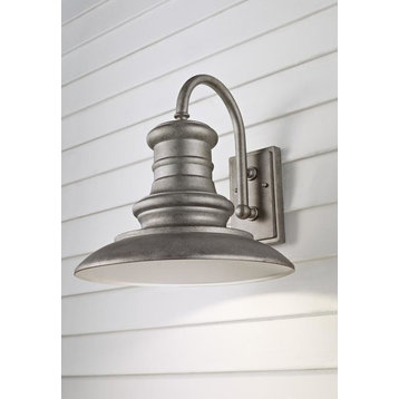 Feiss Redding Station One Light Tarnished Wall Lantern - 15 in. x 15.63 in.