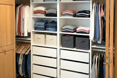 Inspiration for a transitional closet remodel in Seattle