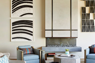 Example of an eclectic living room design in San Francisco