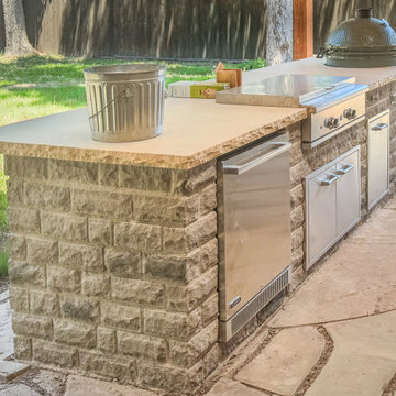 Contemporary Rustic Outdoor Kitchen & Pavillion Retreat | Dallas, TX
