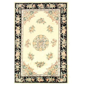 Fine Hand Knotted Vintage Chinese Peking Rug, 5'6''x8'5''