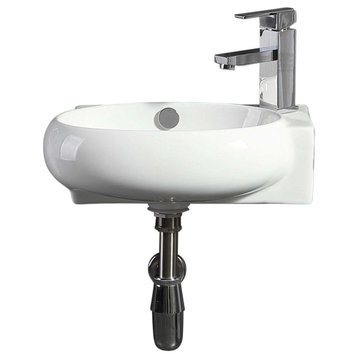 Fine Fixtures Wall Hung Sink 16.5x11 Vitreous China, White