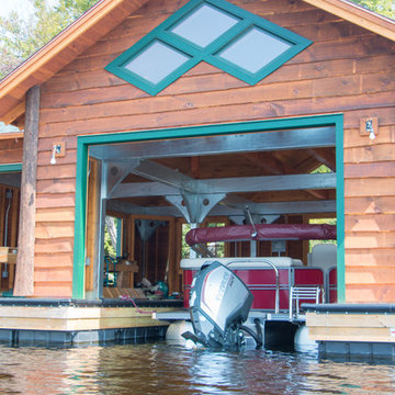 Floating Adirondack Boathouse