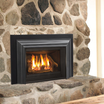 E20 Gas Fireplace - HD Log Set, Fluted Liner, and Extruded Plus Surround