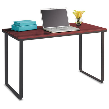 Steel Workstation, 47-1/4"x24"x28-3/4", Cherry/Black