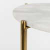 White Marble Side Table, DF Timpa