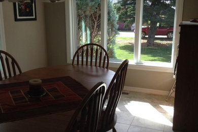 Dining room - contemporary dining room idea in Edmonton