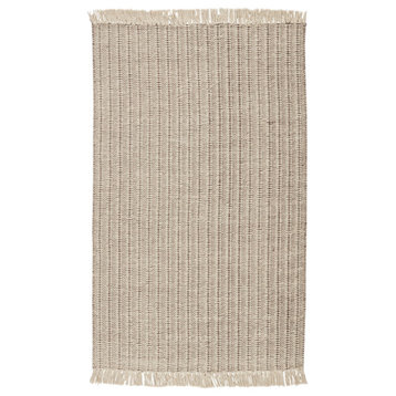 Jaipur Living Poise Handwoven Solid Area Rug, Cream/Taupe, 9'x12'