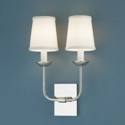 Norwell Lighting Circa 2 Light Sconce With White Shade 8142 - Bath Products