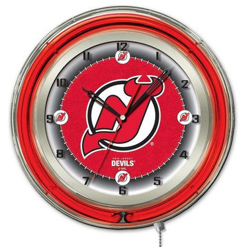 New Jersey Devils 19" Neon Clock