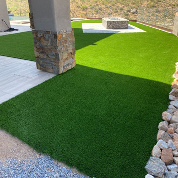 Landscape Travertine and Artificial grass