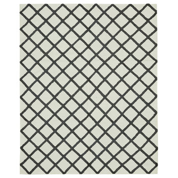 Rug N Carpet - Handwoven Modern Design 8' 0'' x 10' 0'' Wool Flatweave Kilim Rug