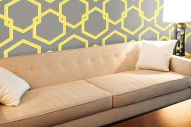 Citron Honeycomb Self-Adhesive Wallpaper