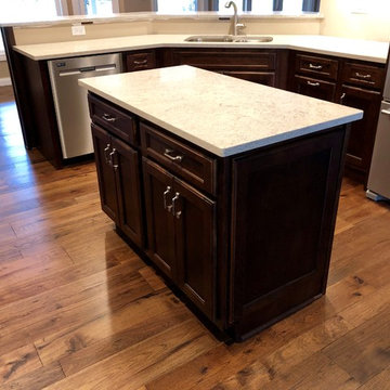 New Home-Geneseo, IL Koch Cabinets Birch Mocha Gray Lagoon MSI Quartz