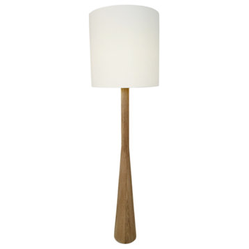 Modern Raw Oak Floor Lamp
