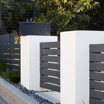 Modern entry gate with sleek contrast