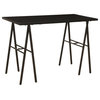 Moe's Home Collection Esme Contemporary Wood Desk with Iron legs in Black