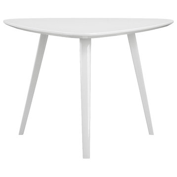 Ava Accent Table, Material: Lacquer, White