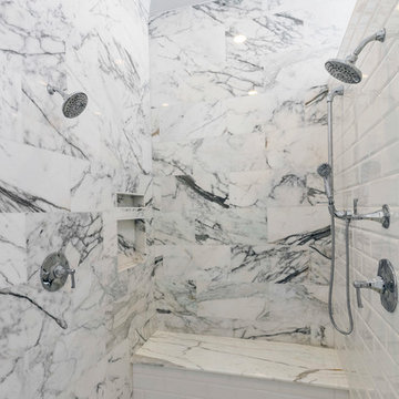 19 - Transitional Farmhouse Master Shower