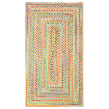 Capel Baby's Breath Light Yellow 0450_150 Braided Rugs - 3' X 5' Concentric Rect