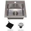 ZLINE 15" Donner Topmount Kitchen Sink in Fingerprint Resistant Stainless Steel
