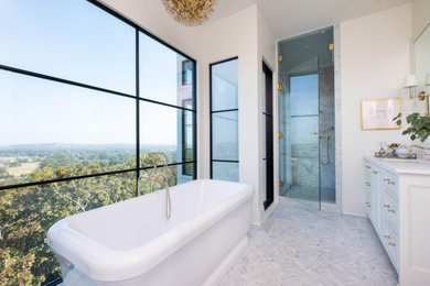 Example of a transitional bathroom design in Little Rock