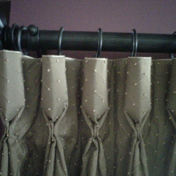 Goblet Pleat Silk Drapery - Curtains