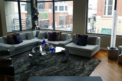 Living room - contemporary living room idea in Atlanta