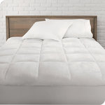Bare Home - Bare Home Pillow-Top Mattress Pad, Queen - Turn your current mattress into a luxurious sleeping surface by adding this pillow-top premium mattress pad. The reversible over-filled pad features ultra-soft microfiber on one side and silk like velvet microplush on the other, so you can choose from two comfortable sleeping options depending on your preference. Split King option includes two Twin XL pads.