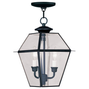 Livex Lighting 7654-04 Oxford 1 Light Outdoor Chain Hang Black