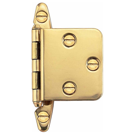 Solid Brass Semi-concealed Cabinet Door Hinges With Self Close Feature of Pack 4