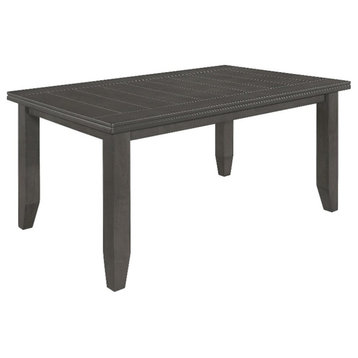 Coaster Dalila Transitional Wood Rectangular Plank Top Dining Table Dark Gray