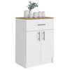 Pantry Cabinet  Netal,Kitchen -White / Light Oak