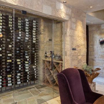 Metal/Wood Wine Cellar