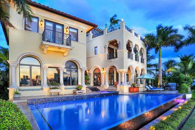 Tuscan exterior home photo in Miami