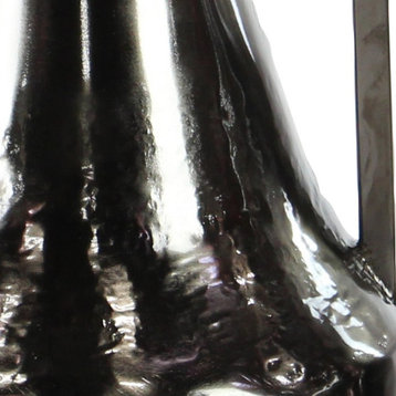 Set of 2 Black Metal Glam Vase 57432
