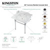 Kingston Brass LMS3030MBSQ1 30" Carrara Marble Console Sink, Legs