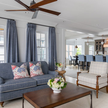 Upscale Maritime in Mystic Family Room