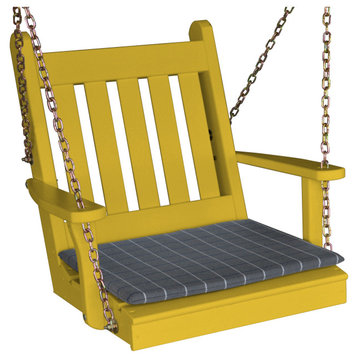 Pine Traditional English Swing, Canary Yellow, 2 Foot