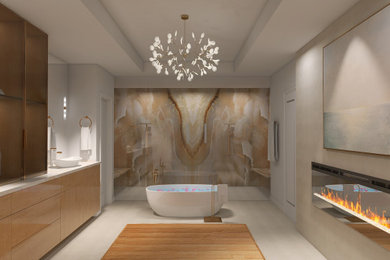 Zen modern master bathroom