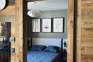 Idée de décoration pour une chambre chalet.