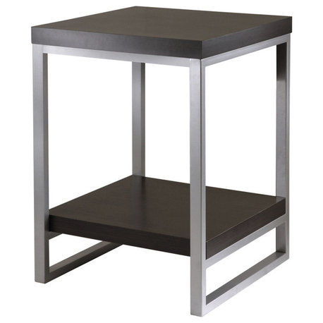 Winsome Wood Jared End Table, Enamel Steel Tube