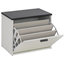 Lucky Shoe Cabinet, White and Black