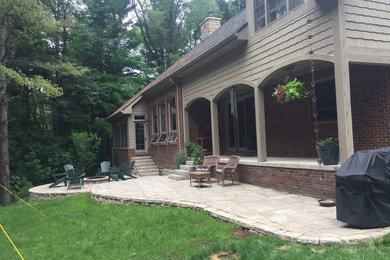 Two-Tiered Patio with Fire Pit, South Lyon MI