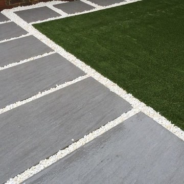 Close up of trendy black porcelain